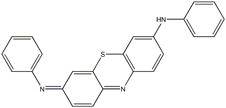 3-(Phenylimino)-7-(phenylamino)-3H-phenothiazine Struktur