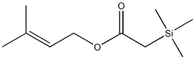 Trimethylsilylacetic acid 3-methyl-2-butenyl ester Structure