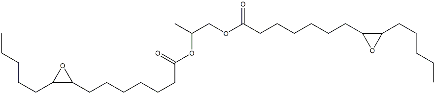 Bis(8,9-epoxymyristic acid)1,2-propanediyl ester,,结构式