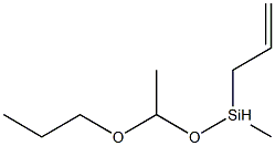(1-プロポキシエトキシ)(メチル)(2-プロペニル)シラン 化学構造式