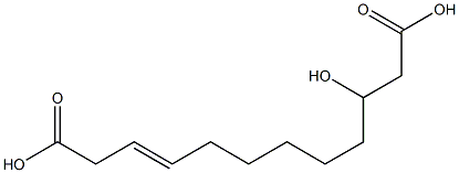 3-Hydroxy-9-dodecenedioic acid Struktur