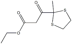 3-(2-Methyl-1,3-dithiolan-2-yl)-3-oxopropanoic acid ethyl ester 结构式