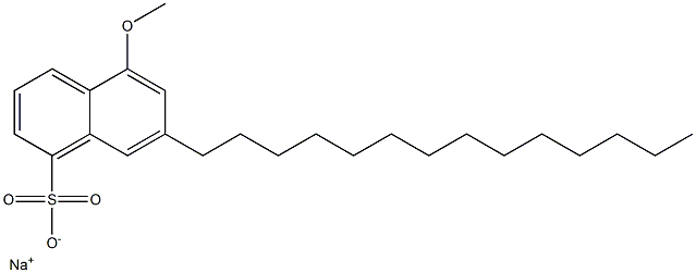 5-Methoxy-7-tetradecyl-1-naphthalenesulfonic acid sodium salt,,结构式