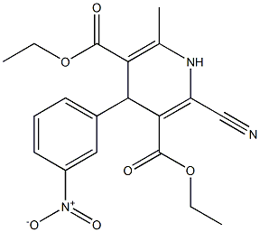  4-(3-Nitrophenyl)-2-cyano-6-methyl-1,4-dihydropyridine-3,5-dicarboxylic acid diethyl ester