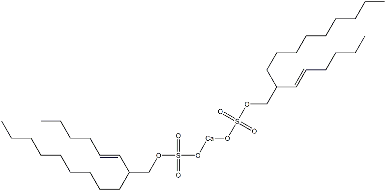 ビス[2-(1-ヘキセニル)ウンデシルオキシスルホニルオキシ]カルシウム 化学構造式
