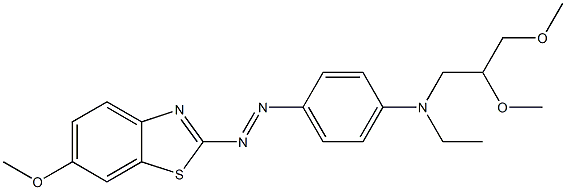 2-[p-[N-Ethyl-N-(2,3-dimethoxypropyl)amino]phenylazo]-6-methoxybenzothiazole 结构式