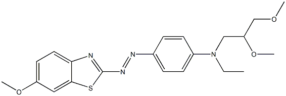 2-[p-[N-Ethyl-N-(2,3-dimethoxypropyl)amino]phenylazo]-6-methoxybenzothiazole,,结构式