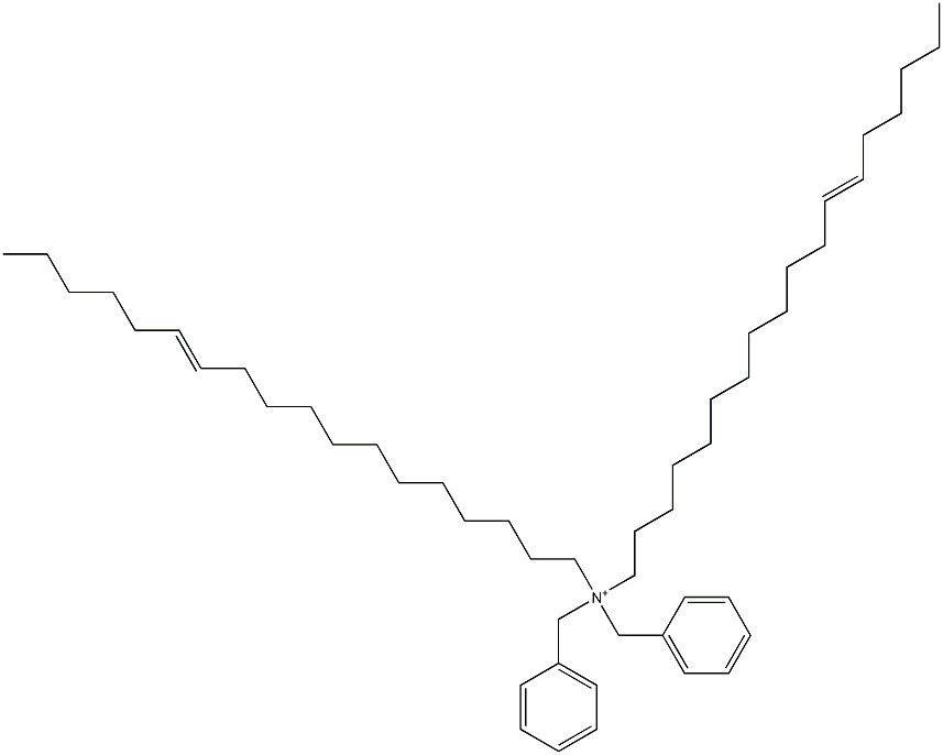 ジ(12-オクタデセニル)ジベンジルアミニウム 化学構造式