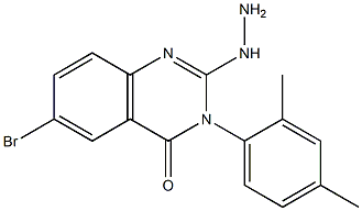 2-Hydrazino-3-(2,4-dimethylphenyl)-6-bromoquinazolin-4(3H)-one Struktur