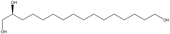 [S,(-)]-1,2,16-ヘキサデカントリオール 化学構造式