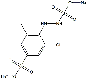 3-Chloro-5-methyl-4-[2-(sodiosulfo)hydrazino]benzenesulfonic acid sodium salt Structure