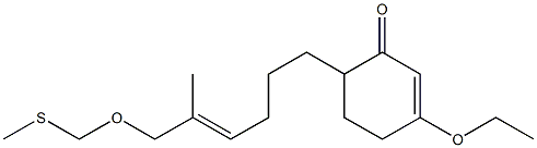 3-Ethoxy-6-(5-methyl-1-methylthiomethoxy-4-hexenyl)-2-cyclohexen-1-one Structure