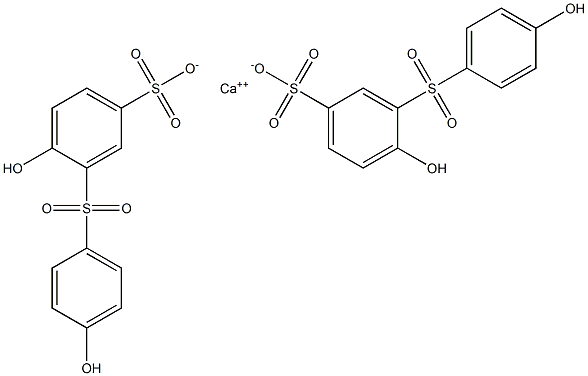 Bis[3-(4-hydroxyphenylsulfonyl)-4-hydroxybenzenesulfonic acid]calcium salt Struktur