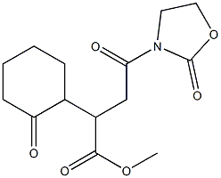 2-(2-Oxocyclohexyl)-4-oxo-4-(2-oxooxazolidin-3-yl)butyric acid methyl ester,,结构式