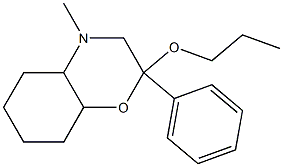 Octahydro-2-propyloxy-4-methyl-2-phenyl-2H-1,4-benzoxazine,,结构式