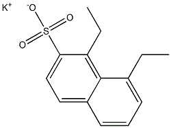 1,8-Diethyl-2-naphthalenesulfonic acid potassium salt,,结构式