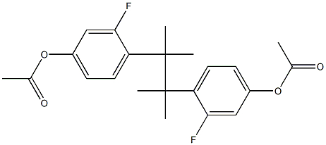 4,4'-(1,1,2,2-Tetramethyl-1,2-ethanediyl)bis(3-fluorophenol acetate) Structure