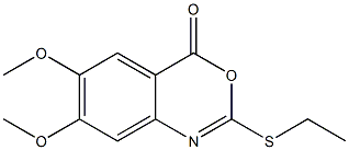 2-Ethylthio-6-methoxy-7-methoxy-4H-3,1-benzoxazin-4-one Struktur