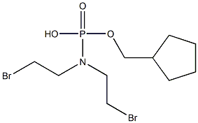 N,N-Bis(2-bromoethyl)amidophosphoric acid hydrogen (cyclopentylmethyl) ester,,结构式