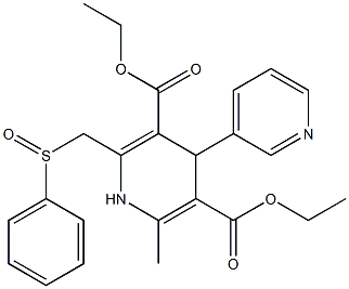 1,4-Dihydro-4-(3-pyridinyl)-6-methyl-2-[phenylsulfinylmethyl]pyridine-3,5-dicarboxylic acid diethyl ester