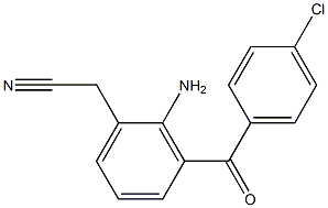 2-Amino-3-(4-chlorobenzoyl)benzeneacetonitrile Structure