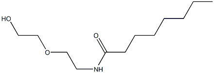 N-(5-Hydroxy-3-oxapentan-1-yl)octanamide 结构式