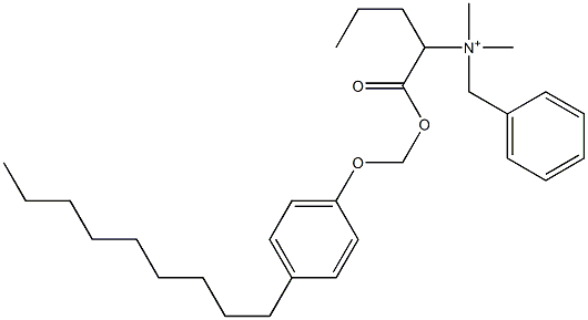 N,N-Dimethyl-N-benzyl-N-[1-[[(4-nonylphenyloxy)methyl]oxycarbonyl]butyl]aminium Structure