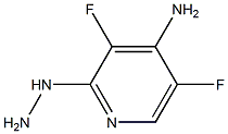 3,5-Difluoro-2-hydrazino-pyridin-4-ylamine 化学構造式