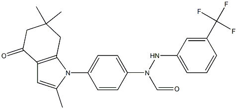 ((3-(Trifluoromethyl)phenyl)amino)-N-(4-(2,6,6-trimethyl-4-oxo(5,6,7-trihydroindolyl))phenyl)formamide