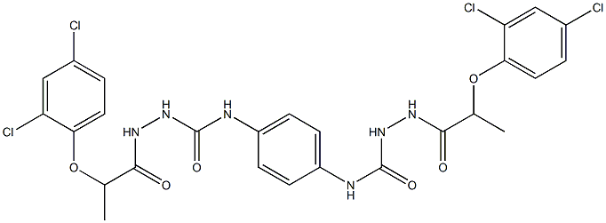 2-(2,4-Dichlorophenoxy)-N-(((4-(((2-(2,4-dichlorophenoxy)propanoylamino)amino)carbonylamino)phenyl)amino)carbonylamino)propanamide