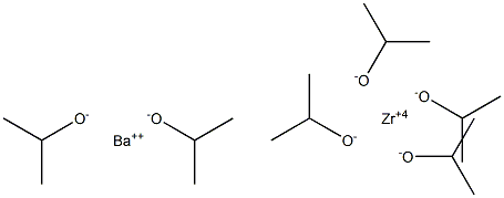 Barium zirconium isopropoxide, 10% w/v in isopropanol, packaged under Argon in resealable ChemSeal^t bottles 化学構造式