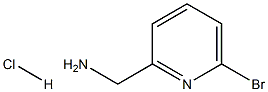 (6-Bromopyridin-2-yl)methanamine hydrochloride 化学構造式