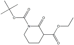 N-BOC-3-乙氧羰基-2-哌啶酮, , 结构式