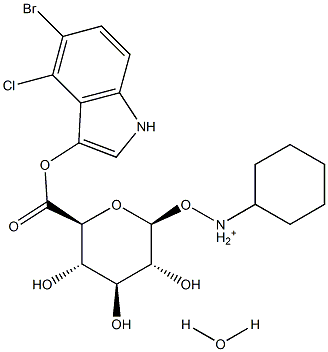 5-Bromo-4-chloro-3-indolyl-beta-D-glucuronidecyclohexylammonium salt hydrate,98% Struktur