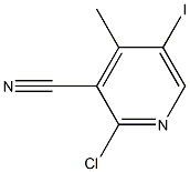 2-Chloro-5-iodo-4-methylpyridine-3-carbonitrile 结构式