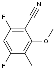 4,6-Difluoro-2-methoxy-3-methylbenzonitrile Structure