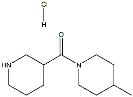(4-Methyl-1-piperidinyl)(3-piperidinyl)methanonehydrochloride Struktur