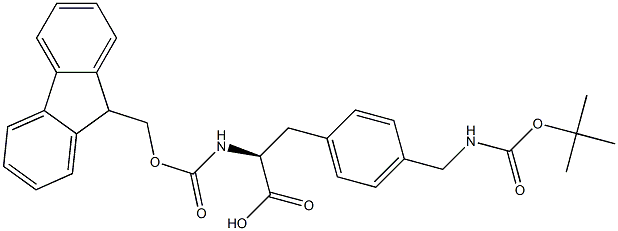 Fmoc-4-(Boc-aminomethyl)-L-phenylalanine,,结构式