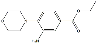 Ethyl 3-amino-4-(4-morpholinyl)benzoate,,结构式