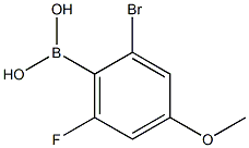 2-Bromo-4-methoxy-6-fluorophenylboronic acid,,结构式