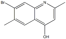 7-Bromo-2,6-dimethylquinoline-4-ol Struktur