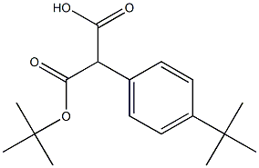 2-(tert-butoxycarbonyl)-2-(4-tert-butylphenyl)acetic acid,,结构式