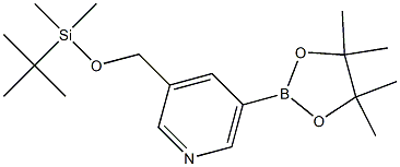 3-((tert-butyldimethylsilyloxy)methyl)-5-(4,4,5,5-tetramethyl-1,3,2-dioxaborolan-2-yl)pyridine