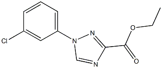 ethyl 1-(3-chlorophenyl)-1H-1,2,4-triazole-3-carboxylate,,结构式