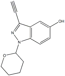 3-ethynyl-1-(tetrahydro-2H-pyran-2-yl)-1H-indazol-5-ol 结构式