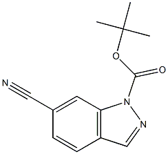 tert-butyl 6-cyano-1H-indazole-1-carboxylate Struktur