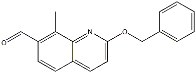 2-(benzyloxy)-8-methylquinoline-7-carbaldehyde Struktur