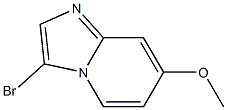 3-溴-7-甲氧基咪唑并[1,2-A]吡啶,,结构式