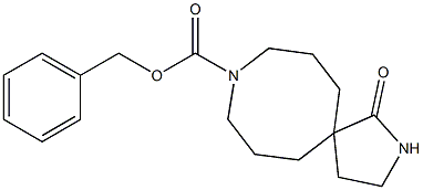 benzyl 1-oxo-2,9-diazaspiro[4.7]dodecane-9-carboxylate Struktur