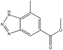 methyl 7-methyl-1H-benzo[d][1,2,3]triazole-5-carboxylate,,结构式